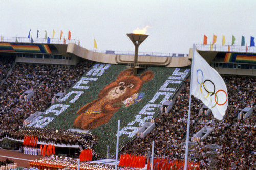 Mischa the bear, one of the few "non-wtf" olympic mascots shed a tear at the 1980 Moscow games, and did so again at the conclusion of the Sochi games